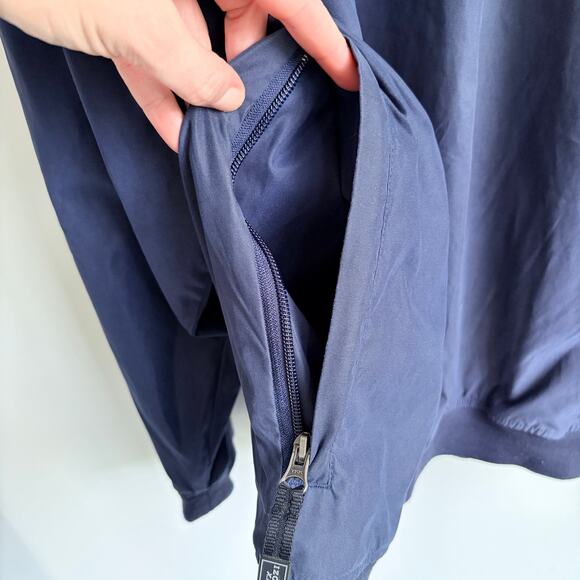 IZOD XFG Dark Blue Men's Large Pullover Jacket Nylon Golf Pockets - Picture 4 of 6